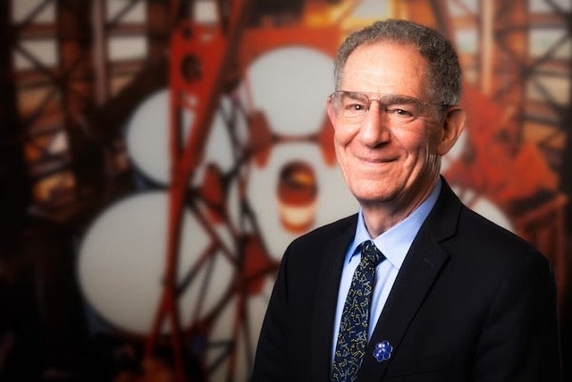 Dan Jaffe in front of the Giant Magellan Telescope