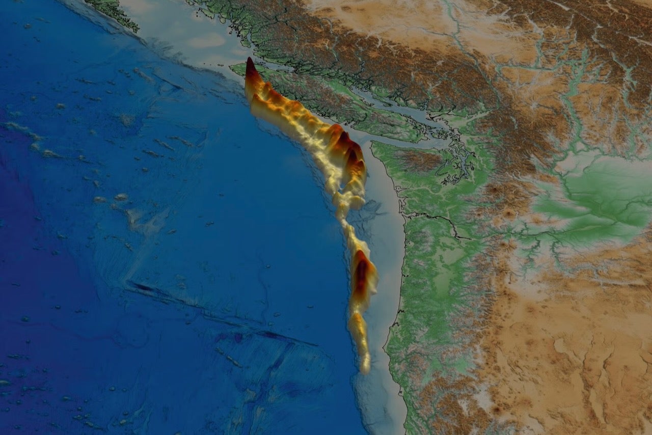 A digital twin of the Cascadia Subduction Zone off the Pacific Northwest coast, enabling a UT‑led team’s breakthrough early‑warning system that provides high-fidelity tsunami forecasts in a fraction of a second, 10 billion times faster than conventional methods.