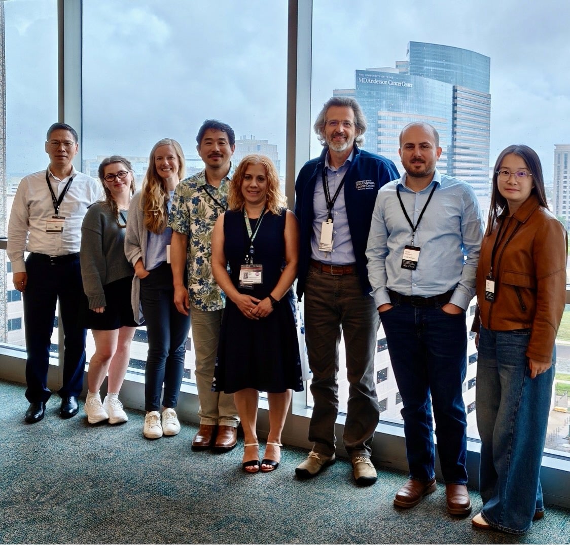 EMPHATIC TEAM (L-R): Huamin Wang (MDA), Jordan Cisco (UT), Samantha Ladewig (UT), Zhanfei Liu (UT), Erin Seeley (MDA), Andrea Viale (MDA), Sergio Attanasio (MDA), Xudan Yang (UT)