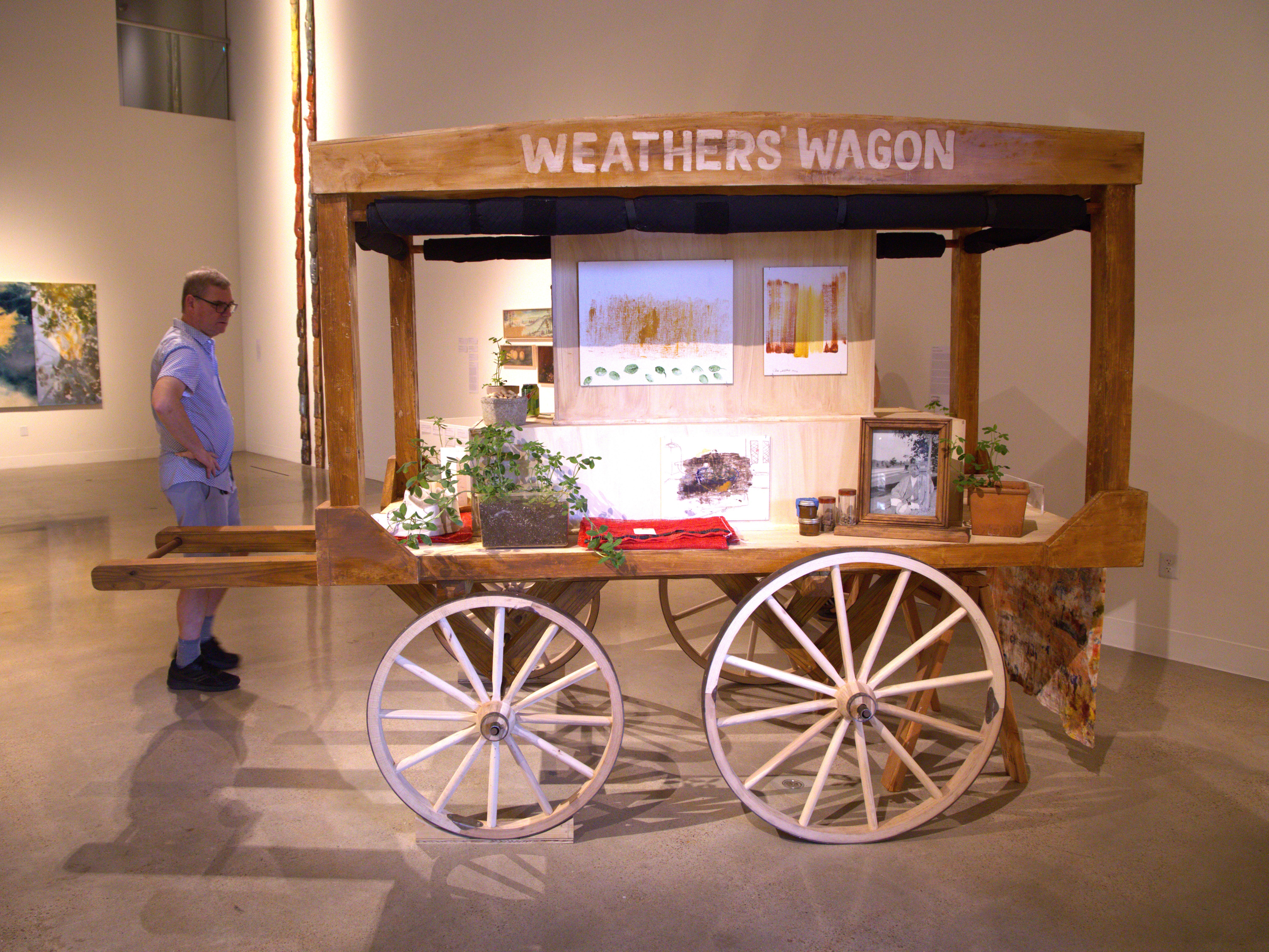 New Orleans artist jackie sumell’s “Weathers’ Wagon” uses George Washington Carver’s famous Jessup Wagon as an inspiration for a collaboration with Obie Weathers, an artist and friend of hers who is on death row in Texas.