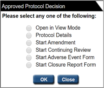 eProtocol IACUC Approved Protocol Decision image