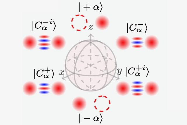 image from the paper, Experimental signatures of a 𝑍̂𝑋̂ beam-splitter interaction between Kerr-cat and transmon qubits