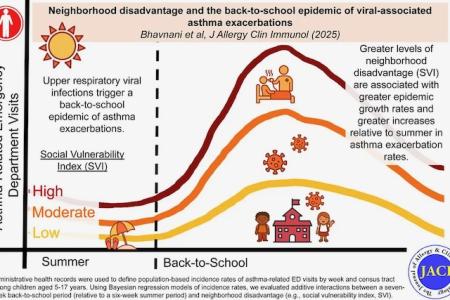 Darlene Bhavnani's research into asthma and back to school emergency room visits and the impact on poorer neighborhoods