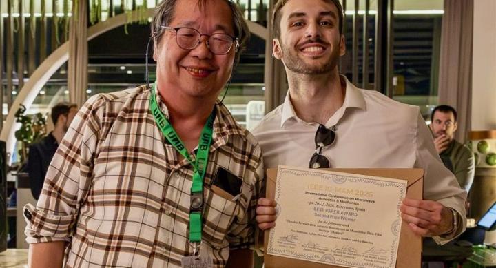PhD student Ian Anderson won the Best Paper Award at the IEEE International Conference on Microwave Acoustics & Mechanics